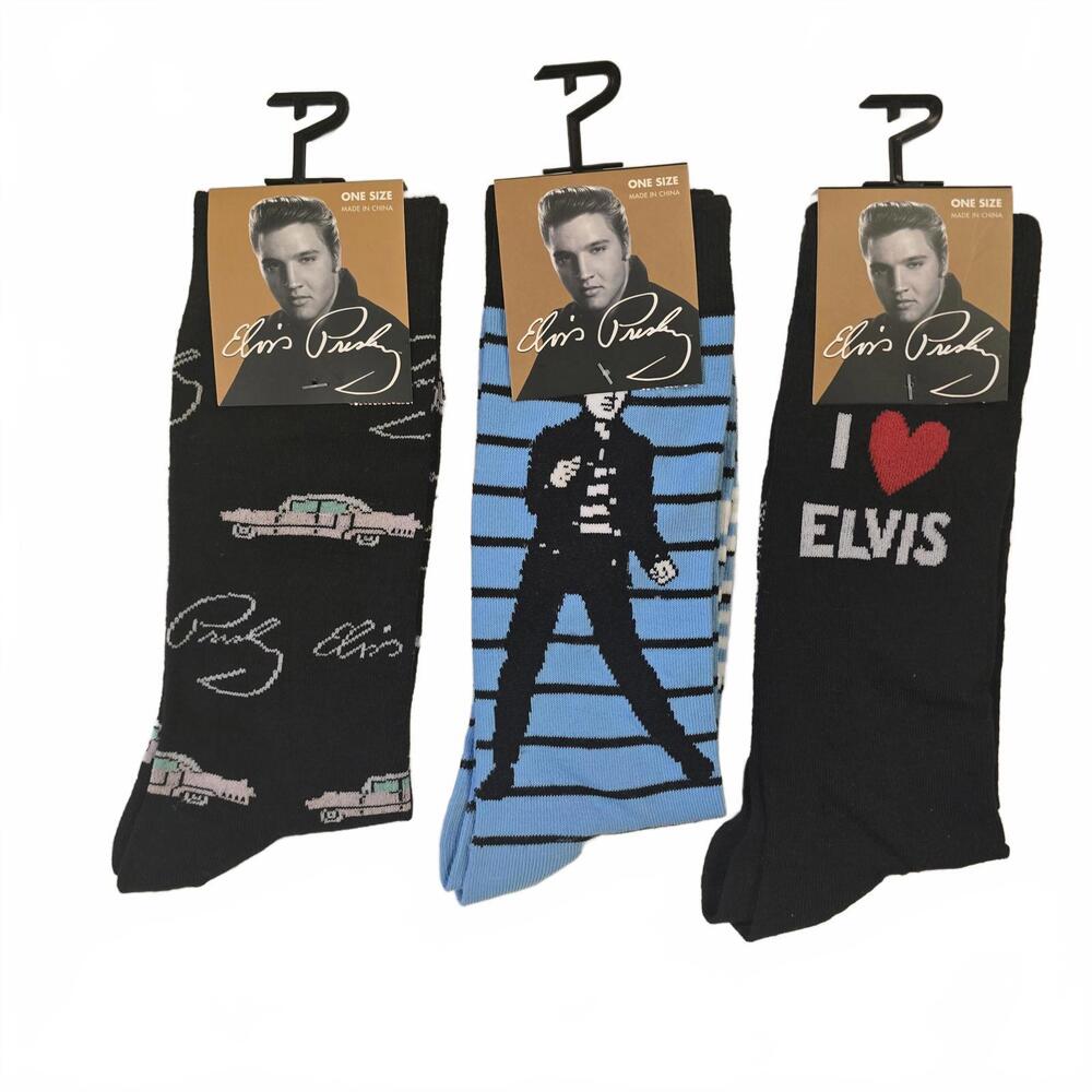 Elvis Presley Fun Socks Trio - Official Merchandise